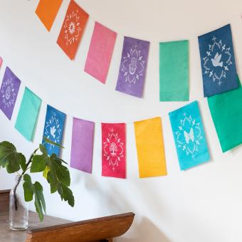 handmade paper gift of light hamsa