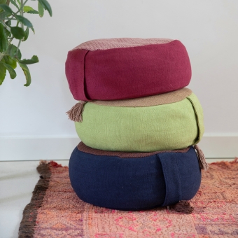 yoga poefjes meditatiepoef meditation pillow handwoven handgeweven