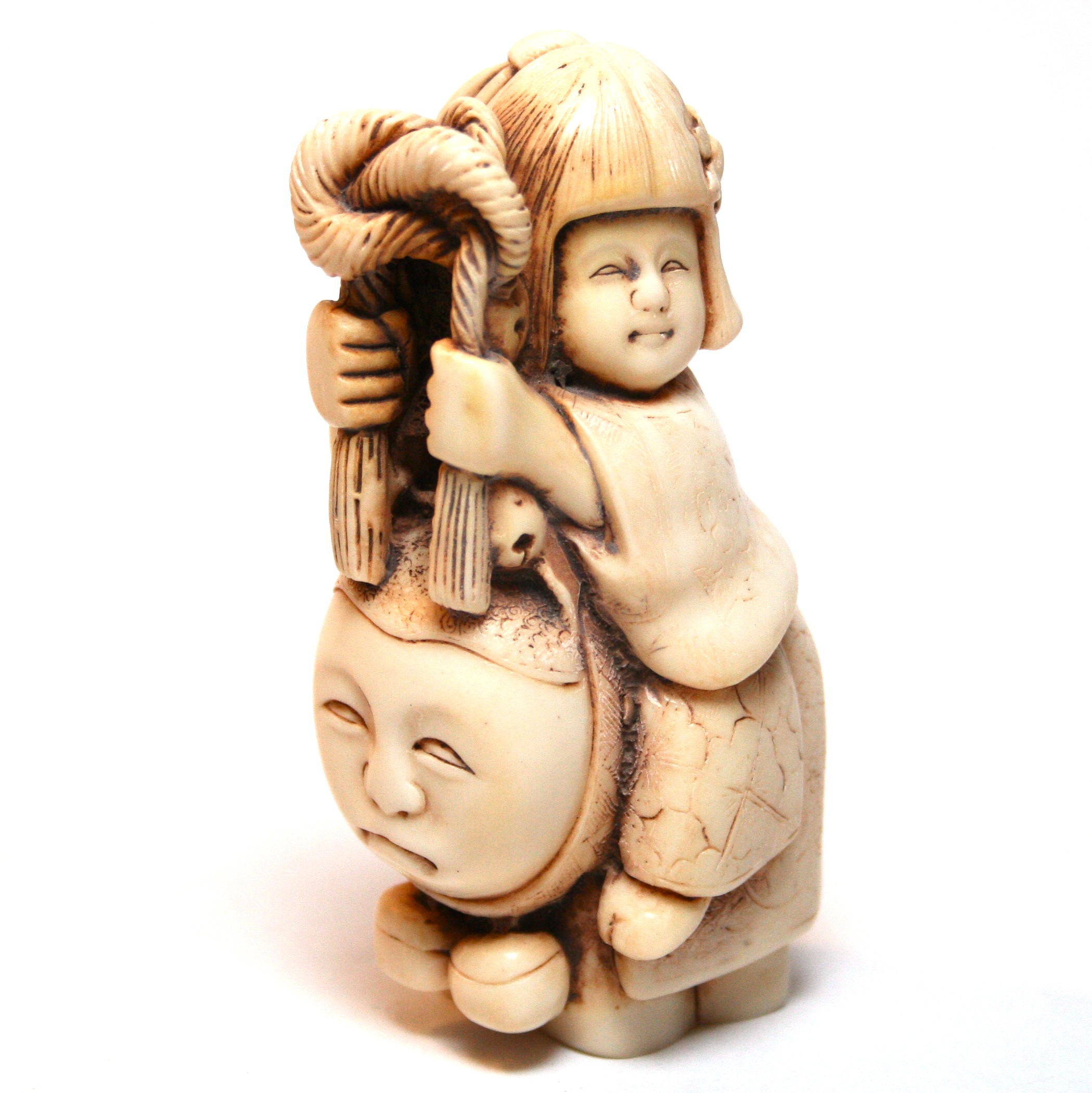 resin meisje girl beeldje figurine netsuke