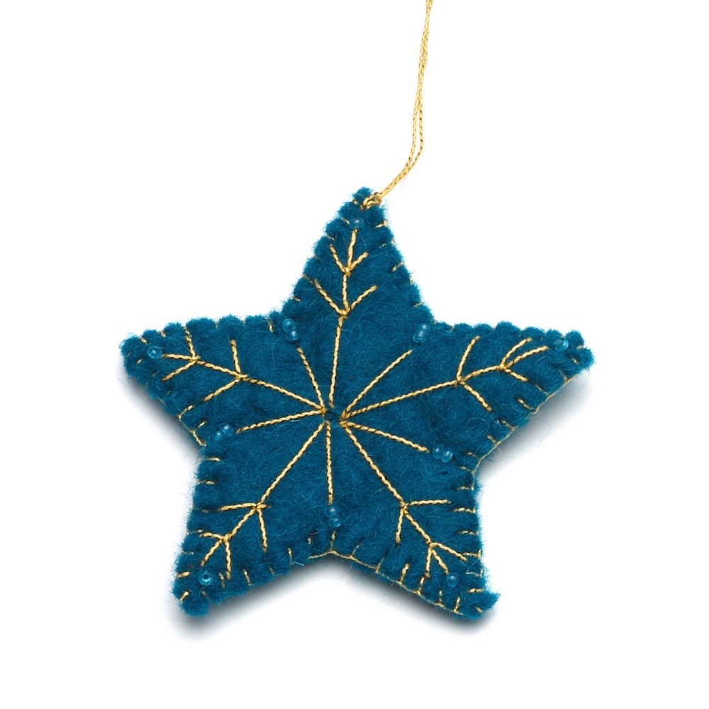 set van 5 kerstdecoratie christmas decoration star