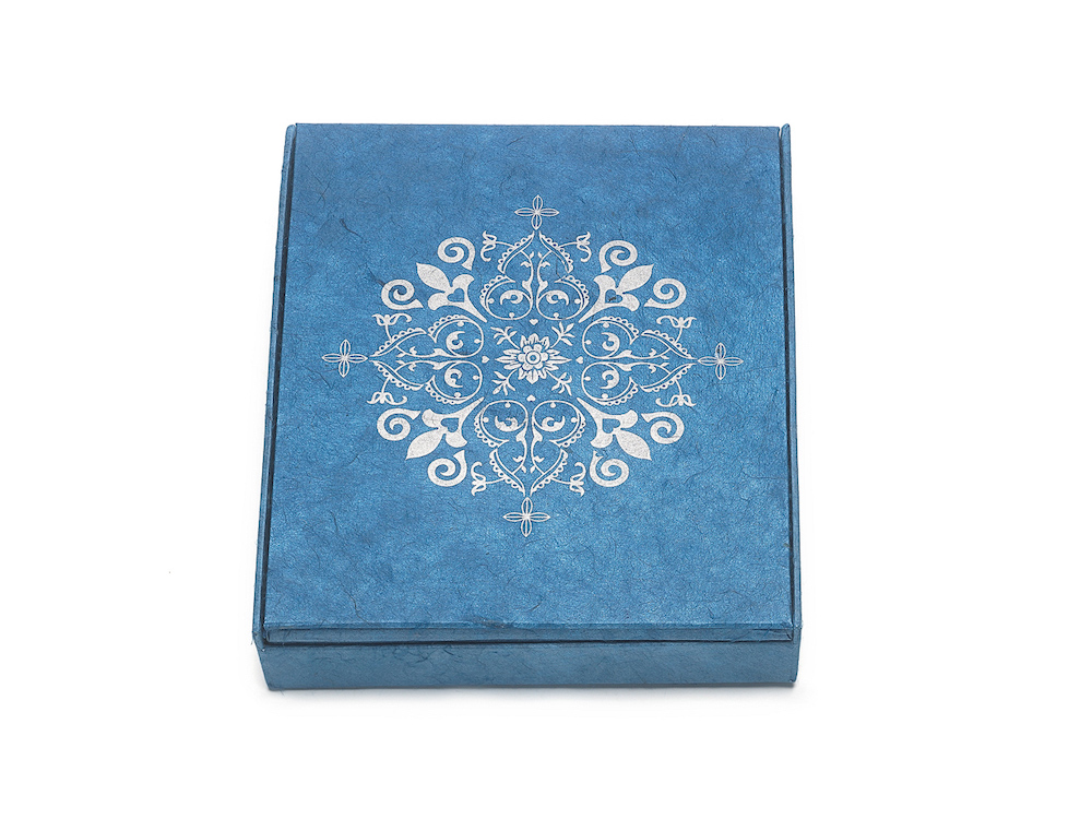 Altaardoos herinnerdoos blauw shrine in a box blue