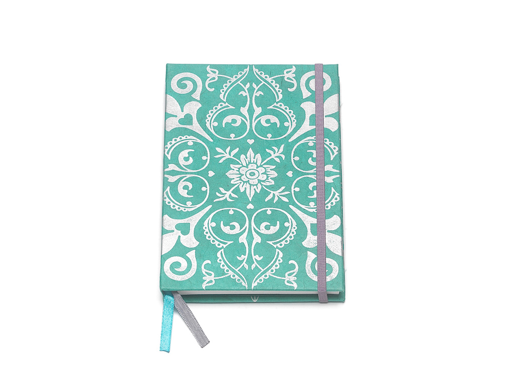 sfeerbeeld notitieboekje notebook handmade paper groen green