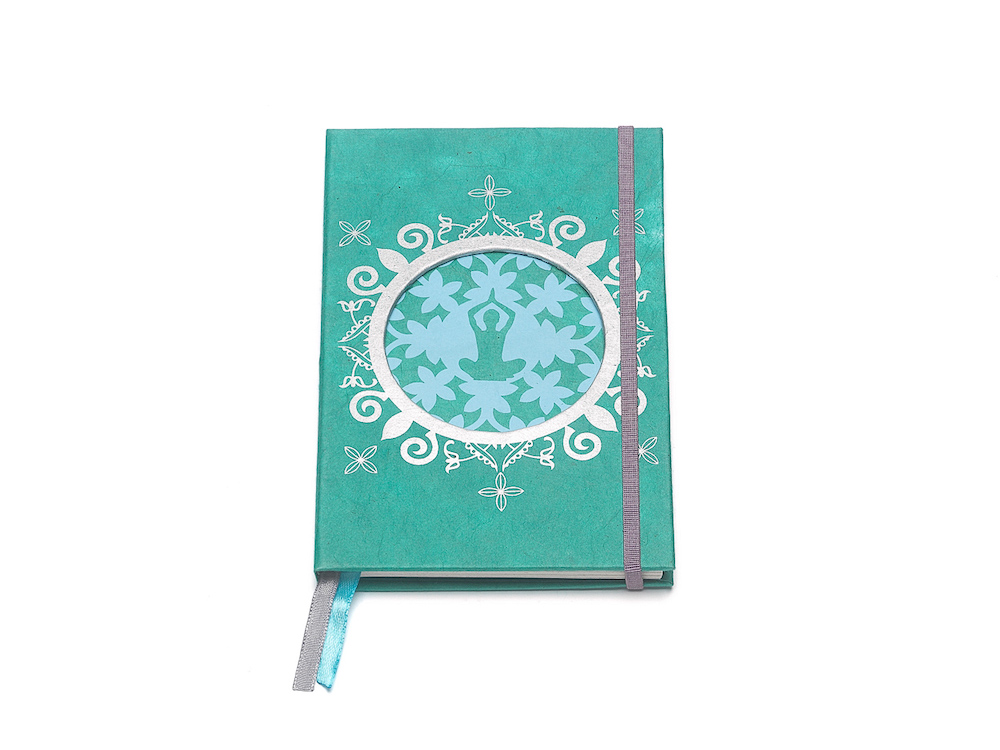notitieboekje notebook handmade paper groen green