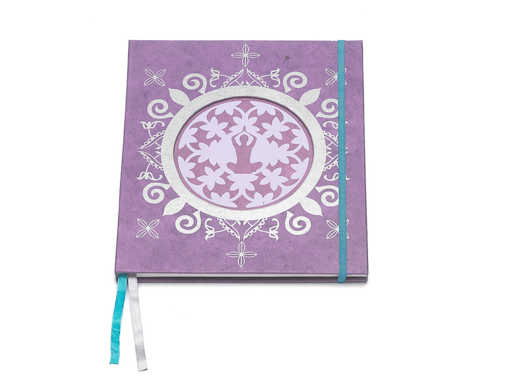 notitieboekje notebook handmade paper paars purple