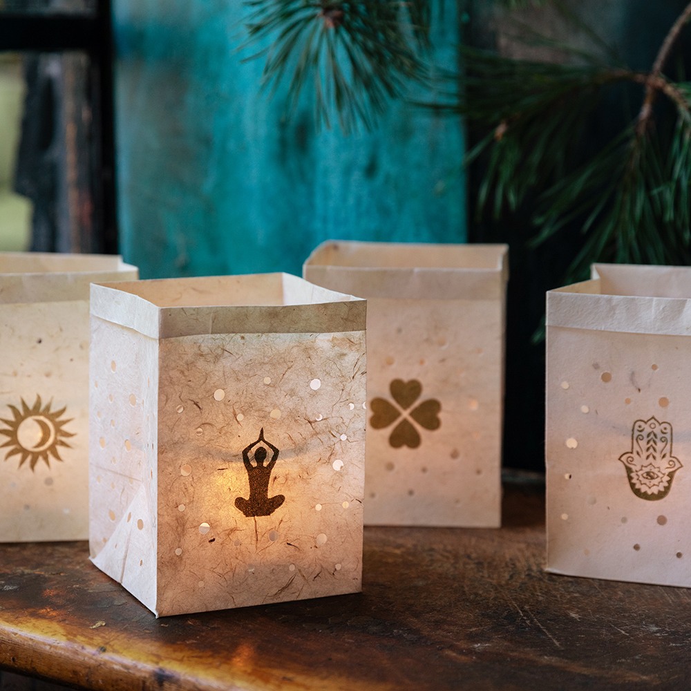 Set of 4 Candle bags | Natural