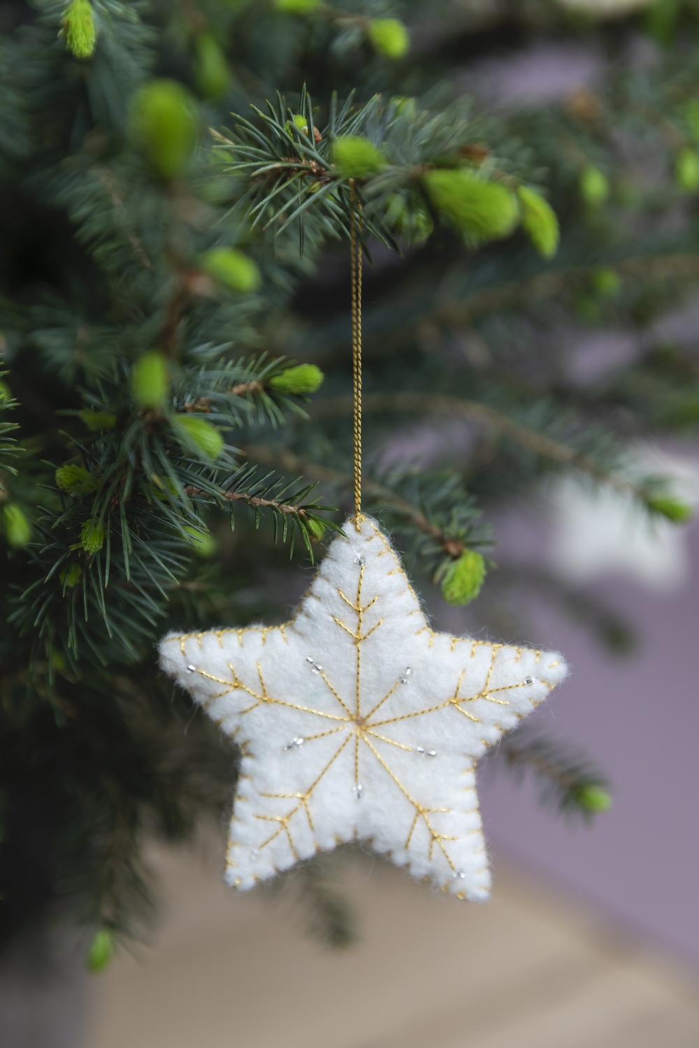 christmas decoration kerstdecoratie kersthanger wol wool velt vilt ster star
