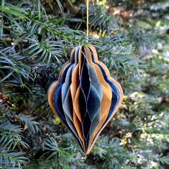 Honeycomb Ornament | 11 cm | Blue