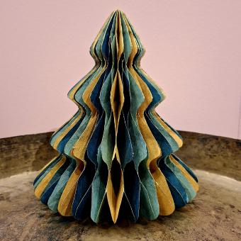 Honeycomb Christmas Tree | 23 cm | Blue