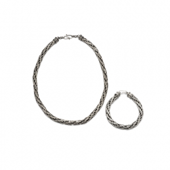 Schakel collier armband Chain necklace bracelet rechthoekig rectangular