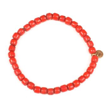 Armband | rode glaskralen