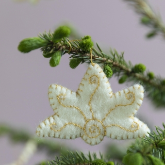 kerstdecoratie christmas decoration lotus flower bloem wit white