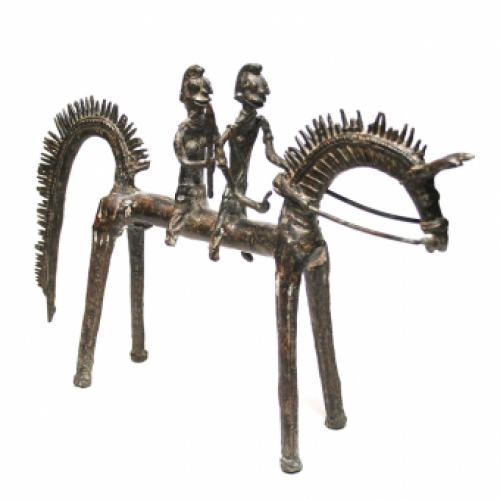 dhokra handmade orissa india odisha paard ruiter horse riders horsemen tribal tribaal