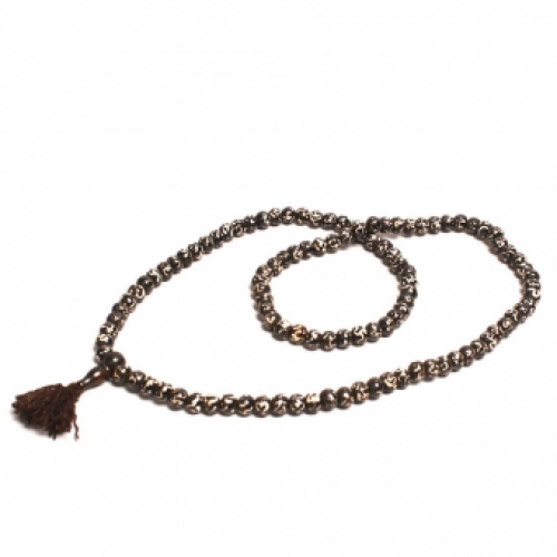 mala black zwart bone been ohm nepal