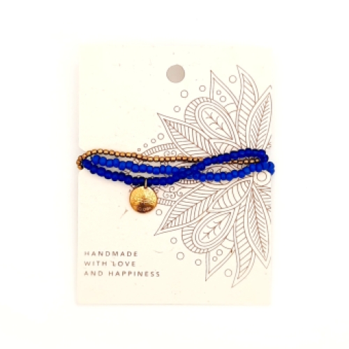 Bracelet armband levensboom tree of life glaskraaltjes glass beads 3 lines