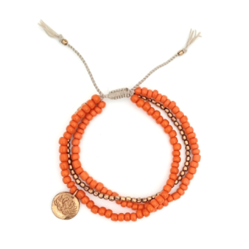 Armband | Lotus | Oranje-Goud