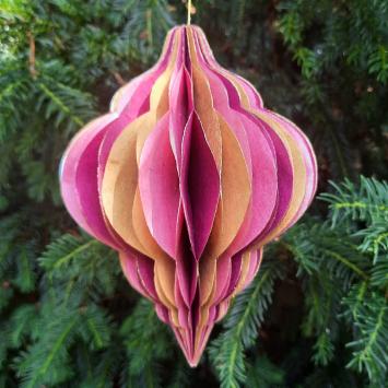 Honeycomb Ornament | Pink