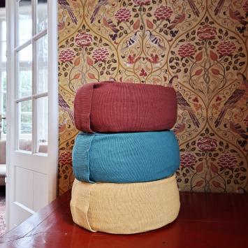 Yoga Kussen | Flower of Life | Zeegroen