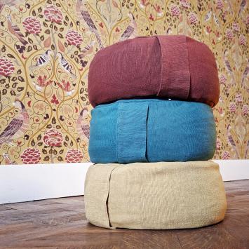 Yoga Kussen | Flower of Life | Mosterdgeel