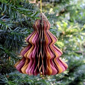 Honeycomb Kerstboom | 12 cm | Roze