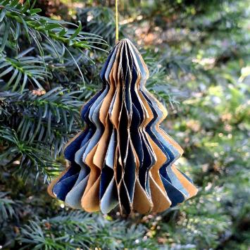 Honeycomb Christmas Tree | 12 cm | Blue