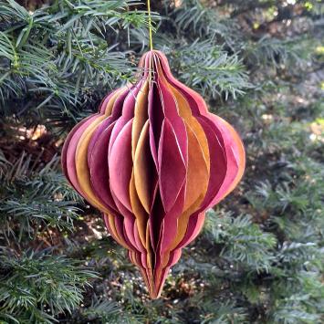 Honeycomb Ornament | 19 cm | Roze
