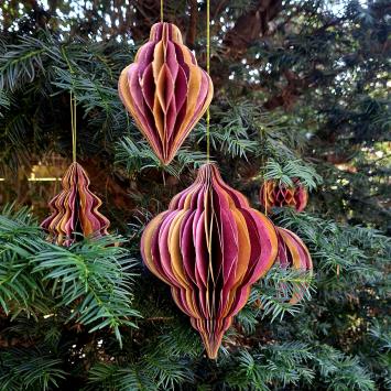 Honeycomb Ornament | 11 cm | Roze