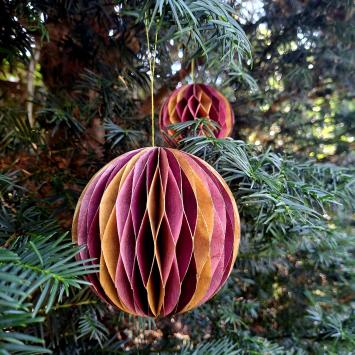 Honeycomb Bal | 12 cm | Roze