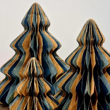 Honeycomb Christmas Tree | 12 cm | Blue