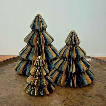 Honeycomb Christmas Tree | 12 cm | Blue