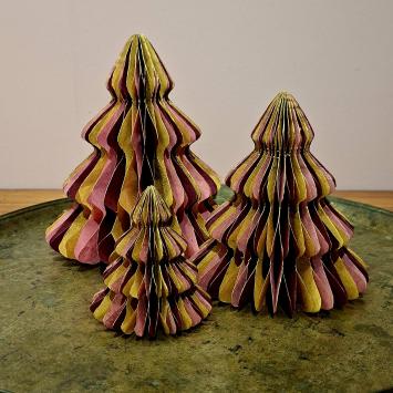 Honeycomb Kerstboom | 12 cm | Roze