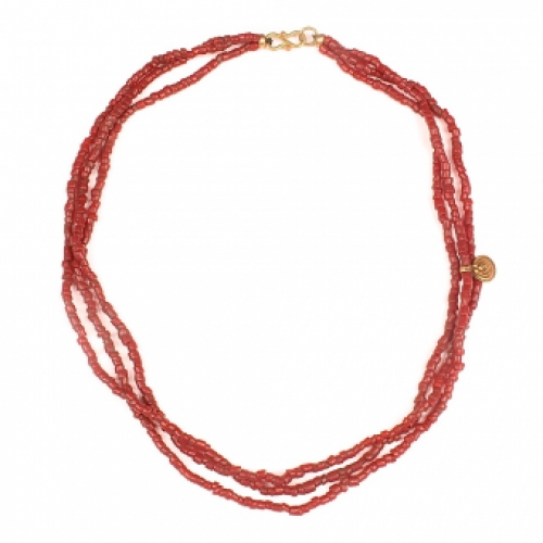Necklace seed beads mini glaskraaltjes Orissa Odisha spiral of life levensspiraal terra