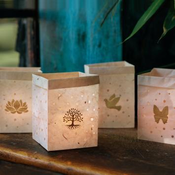 lichtzakjes candle bags natural handmade paper