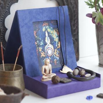 Altaardoos herinnerdoos paars shrine in a box purple