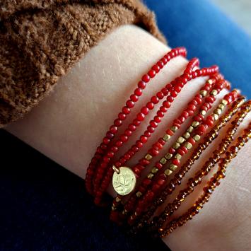 Armband | White Hearts | Lotus