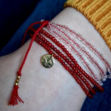 Armband | White Hearts | Lotus