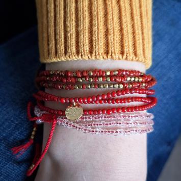 Armband | White Hearts | Lotus