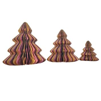 Honeycomb Kerstboom | 12 cm | Roze